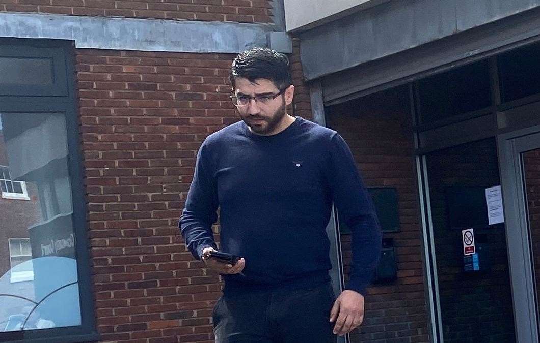 Liam Jangi, 33, of Ramsgate, pleaded guilty to charges of criminal damage to property and racially aggravated harassment
