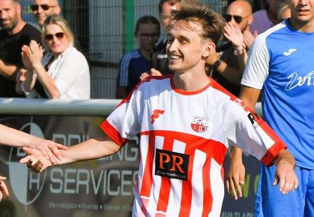 Jacob Lambert scored twice for Sheppey United on Saturday Picture: Marc Richards