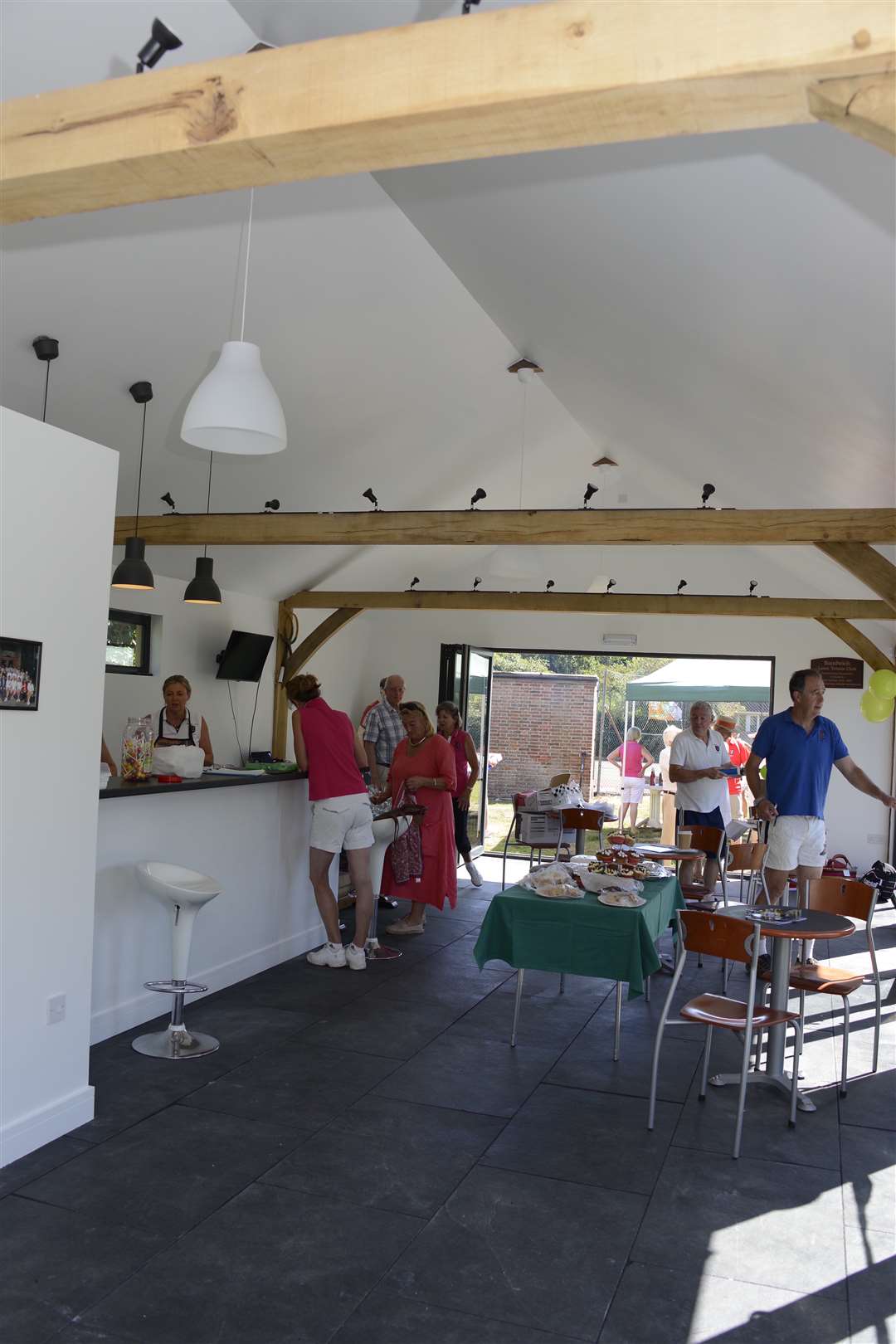 The inside of the new clubhouse in Sandwich
