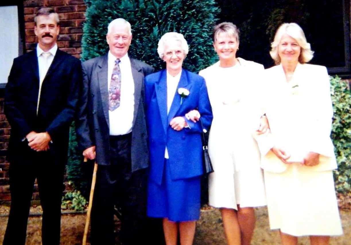 Ronald and Violet Smith with their son Barry, and daughters Valerie (centre right) and Susan (right)