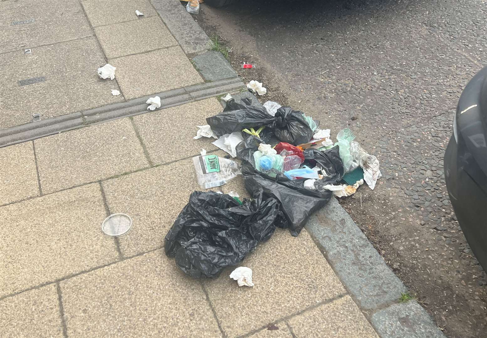Litter left strewn across Faversham this week has sparked calls for better ways to prevent animals ripping open black sacks