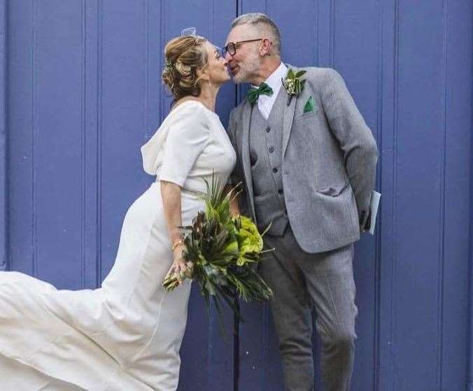 The couple married after 10 years together