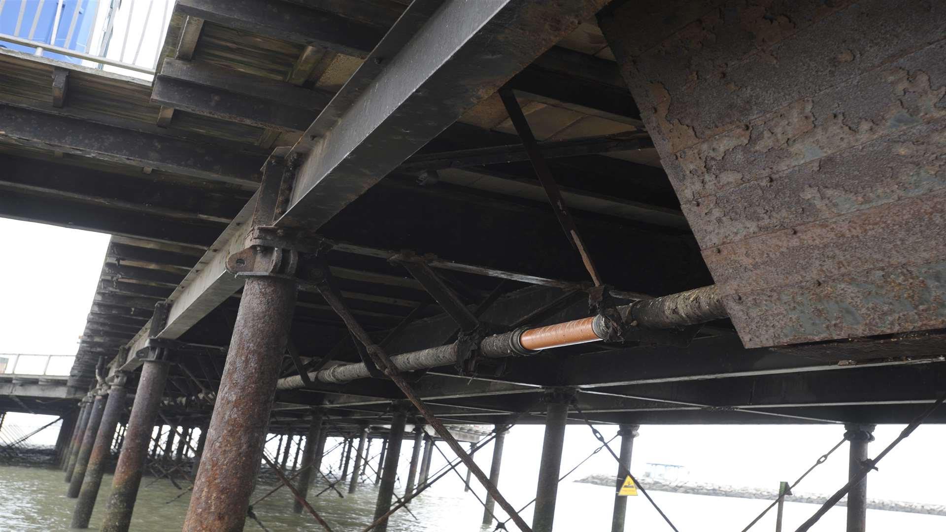 The underside of Herne Bay pier