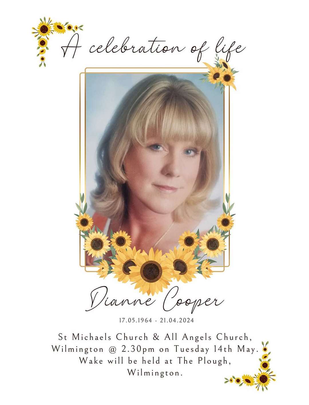 Dianne Cooper will be remembered on May 14. Picture: Shannon Yassir