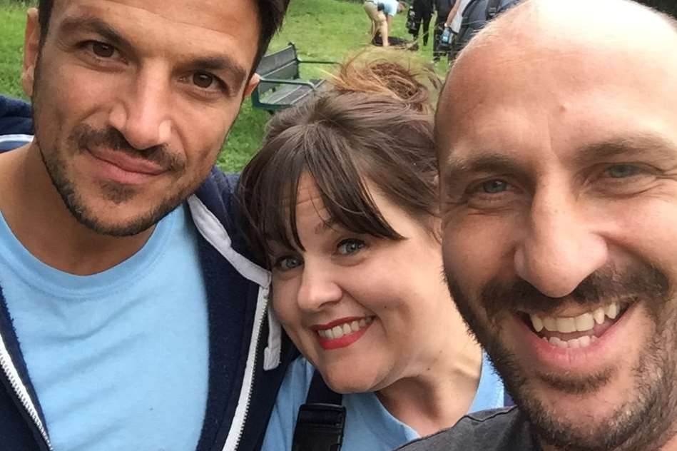Peter Andre, Angie's friend Kate Bruns and Angie's husband Rossi Franco. Picture courtesy of Rossi Franco
