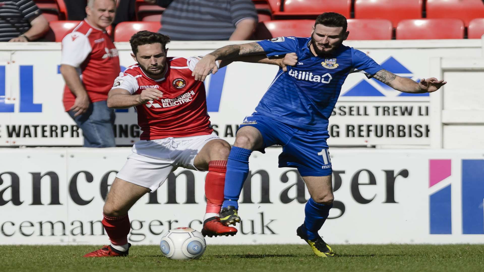 Ebbsfleet's Dean Rance in action against Eastleigh Picture: Andy Payton
