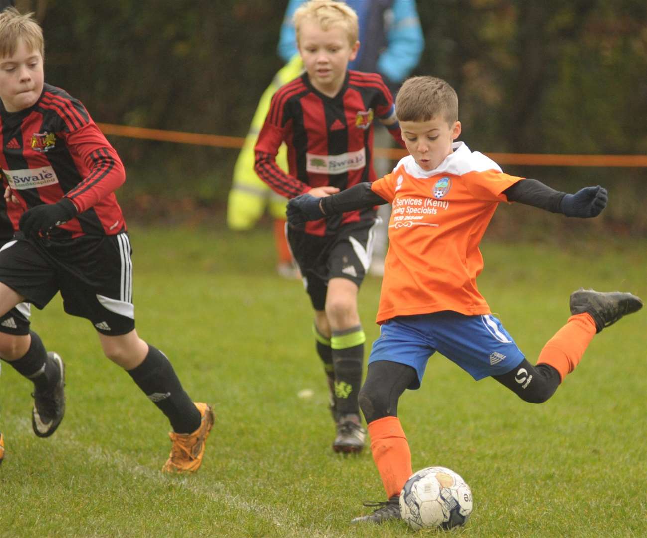 Cuxton 91 Eagles under-9s try their luck against Woodcoombe Youth Picture: Steve Crispe