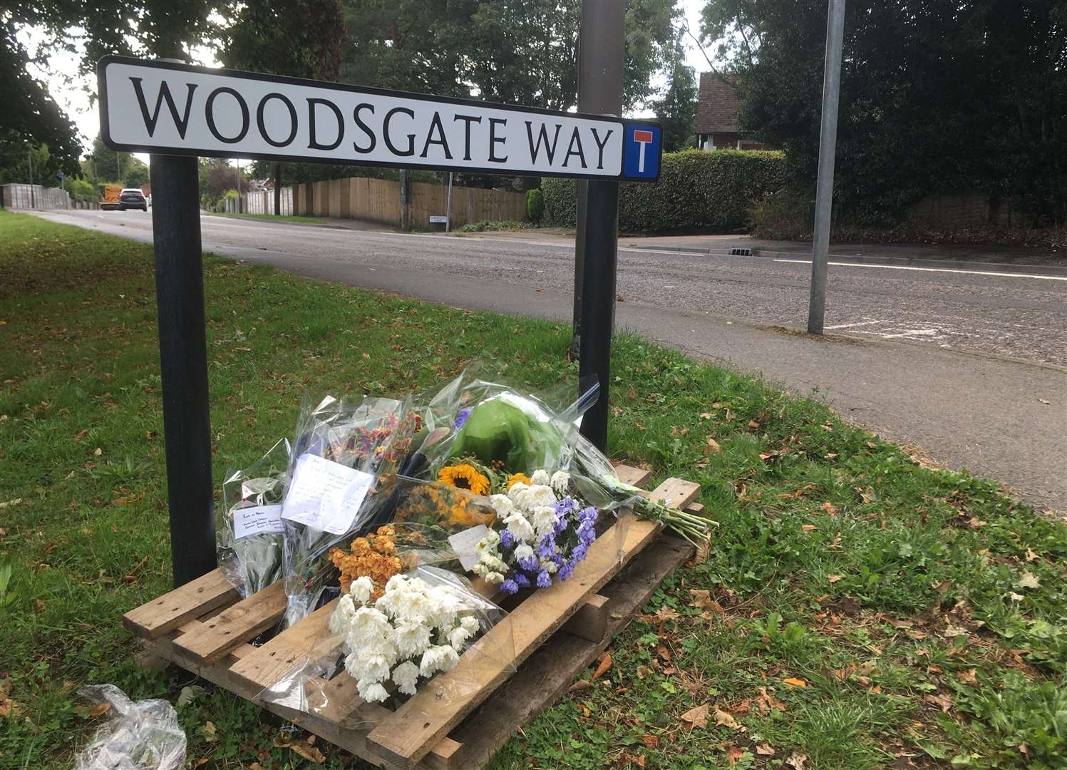 Floral tributes for Jay Hayes who was killed in a motorbike accident