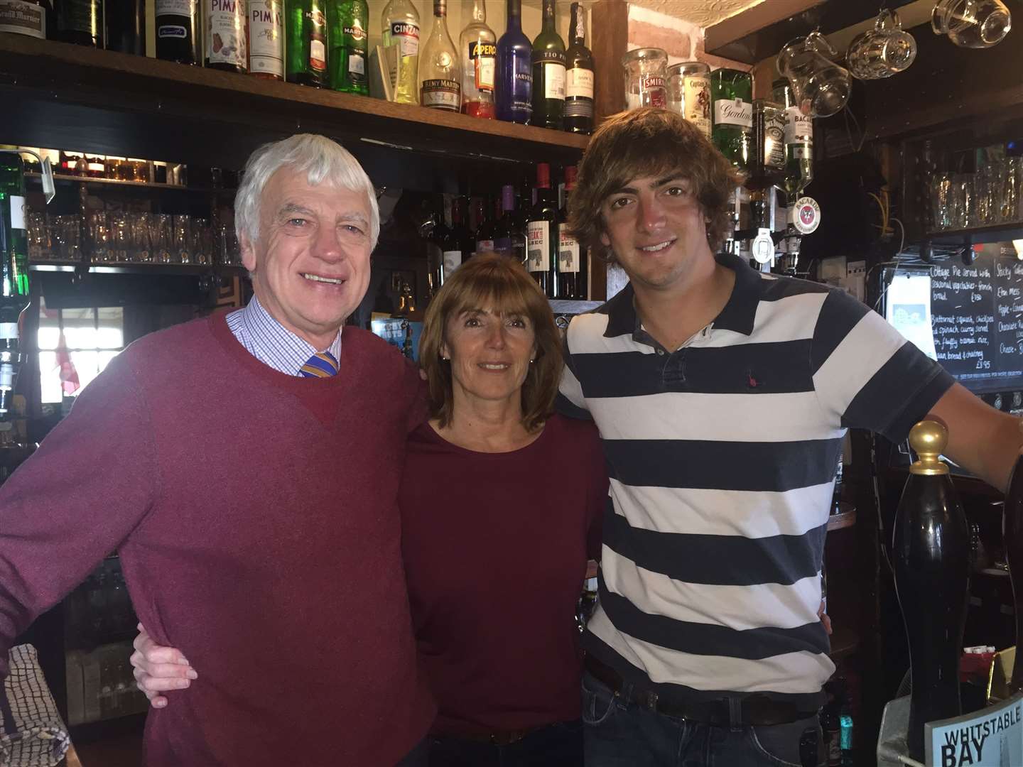 Graham Stiles with his wife Shirley and son James, together in 2015