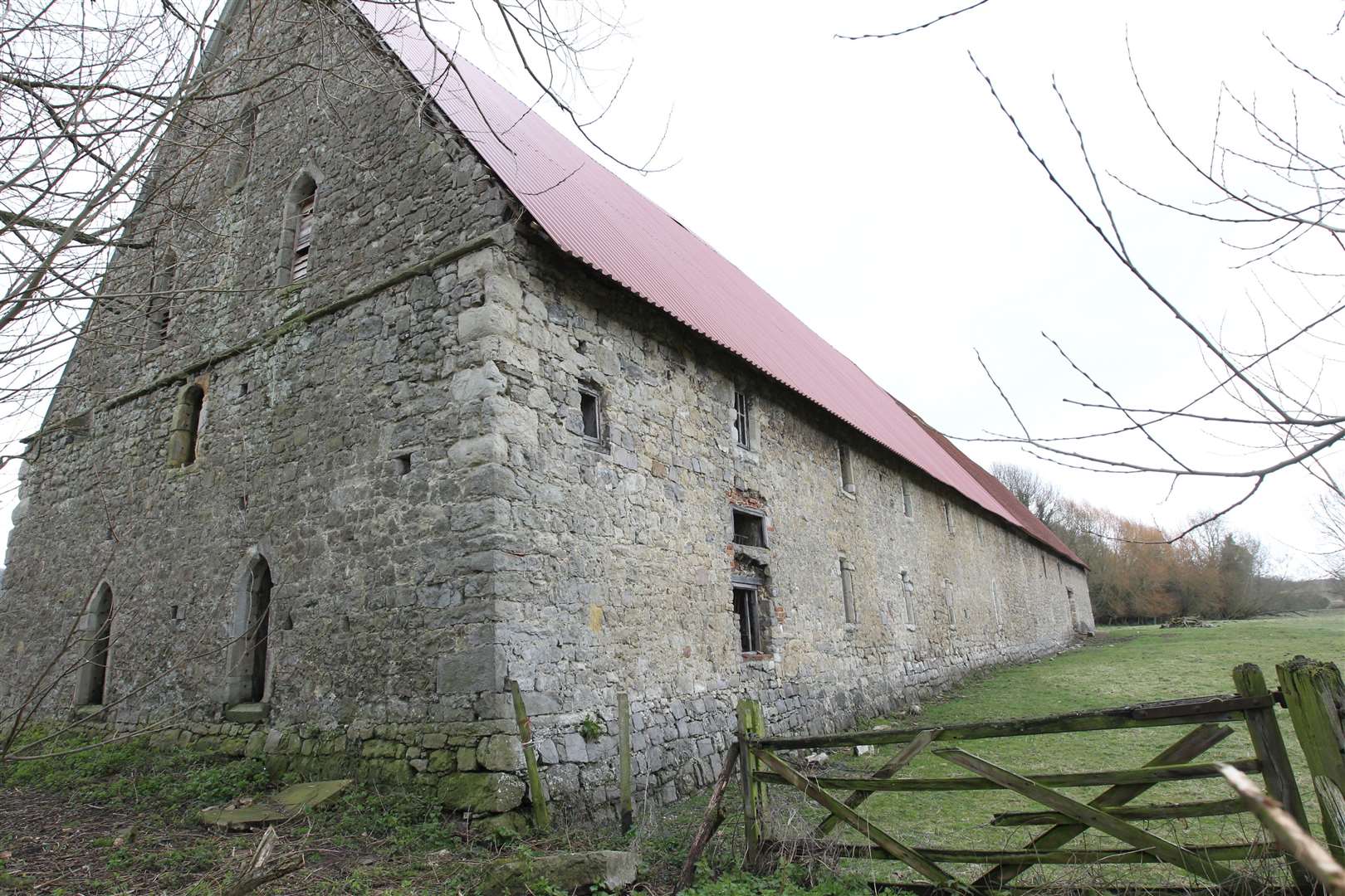 The barn at Boxley Abbey was possibly once the abbey's hospitium to house visiting pilgrims