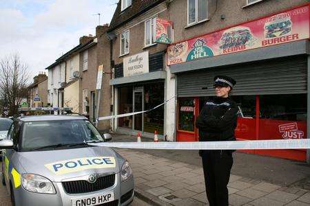 Scene of suspicious death, House on the Hill takeaway in Dartford