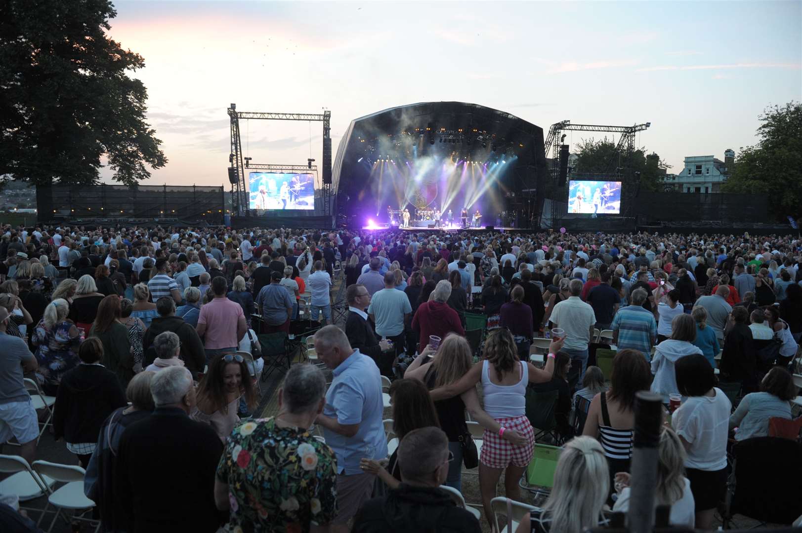 The crowd enjoying UB40 at Rochester Castle back in 2018. Picture: Steve Crispe