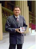 Simon Harrison when he was made an MBE