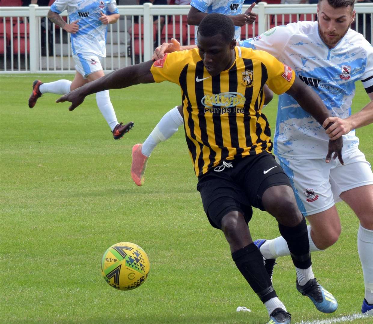 Ade Yusuff bagged a weekend hat-trick for Folkestone Pictures: Randolph File