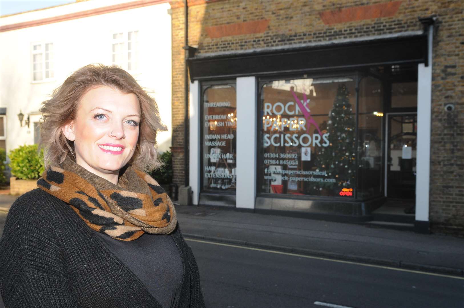 Carla Goodburn-Baker at the new salon Rock Paper Scissors which has been awarded 4 stars by the Good Salon Guide