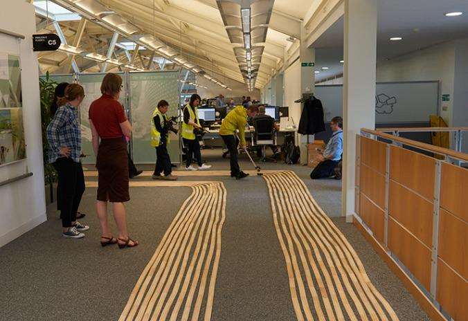 Staff at Bigjigs Toys managed to build the longest wooden train track in the world, picture Bigjigs Toys (4859563)