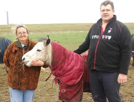 Jean Loveless and Simon Kellow of the Slade Green pony charity. Picture: NICK JOHNSON