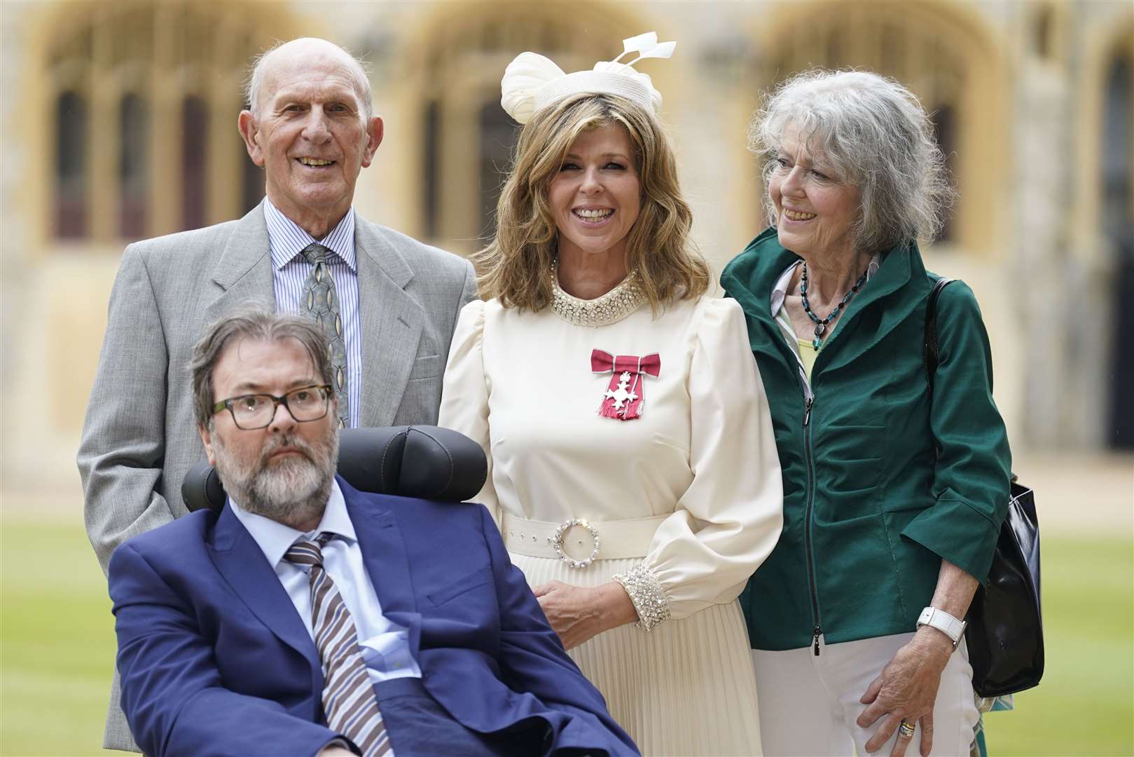Kate Garraway, with her husband Derek Draper and her parents Gordon and Marilyn Garraway (Andrew Matthews/PA)