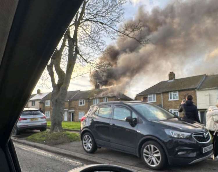 The fire broke out in Darnley Road, Strood. Picture: Monika Nvn