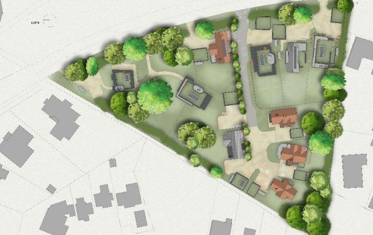 The proposed layout of the former Laleham Gap school site in Broadstairs. Courtesy CDP Architecture