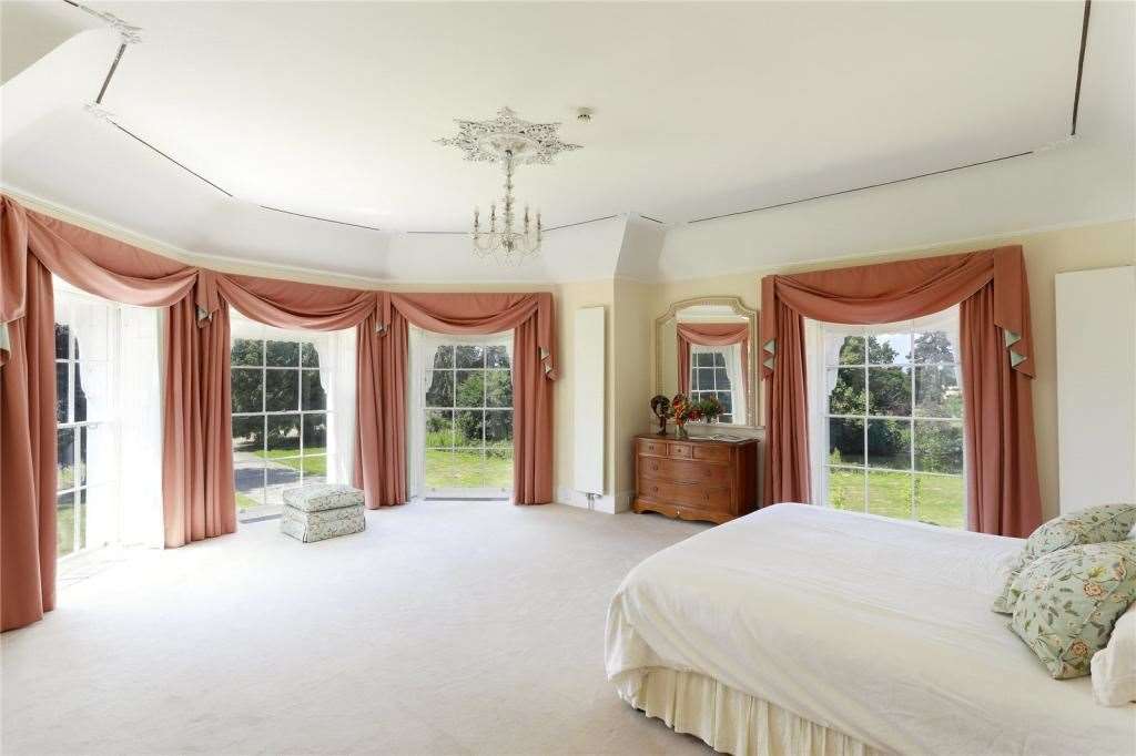 The master bedroom has plenty of space and looks out over the estate. Picture: Strutt and Parker