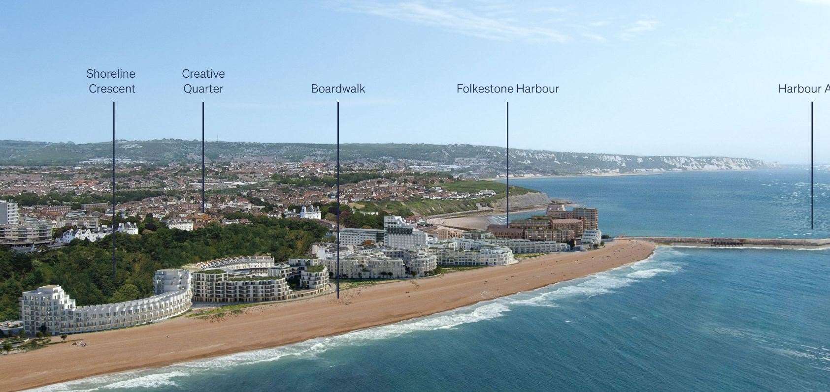 How the overall masterplan for the town’s coastline could look once completed. Picture: Shoreline