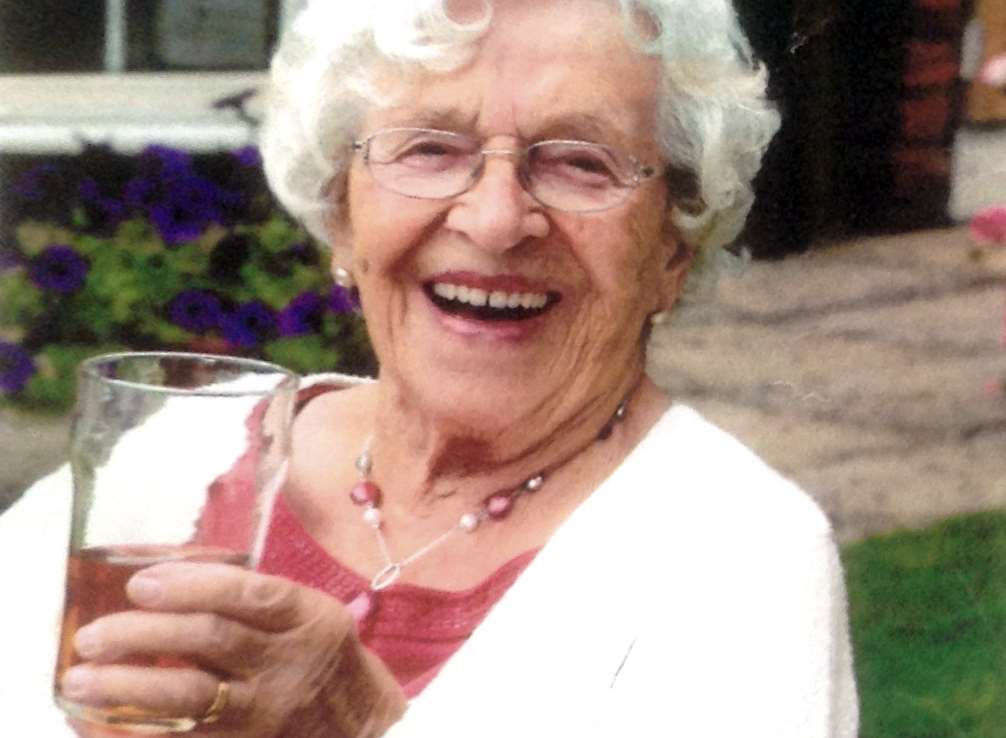 Blanche on her 92nd birthday