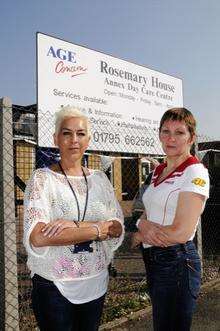 Sheppey Age Concern manager Elaine O’Brien, left, with fundraiser Bonnie Sweet