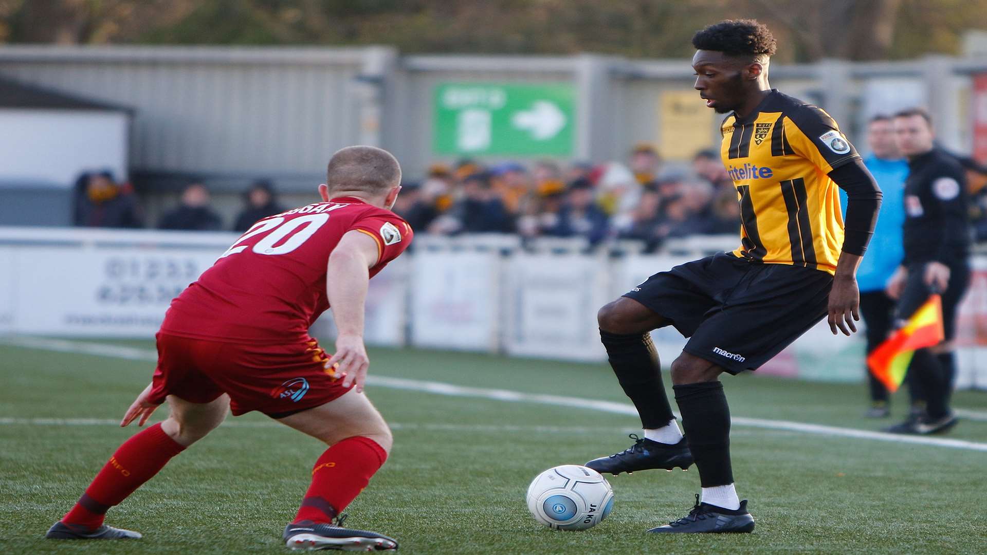 Blair Turgott gets a foot on the ball Picture: Andy Jones