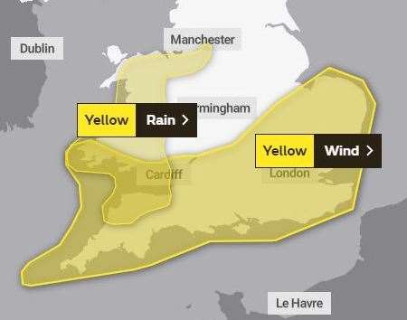 The weather warning has been issued for tomorrow