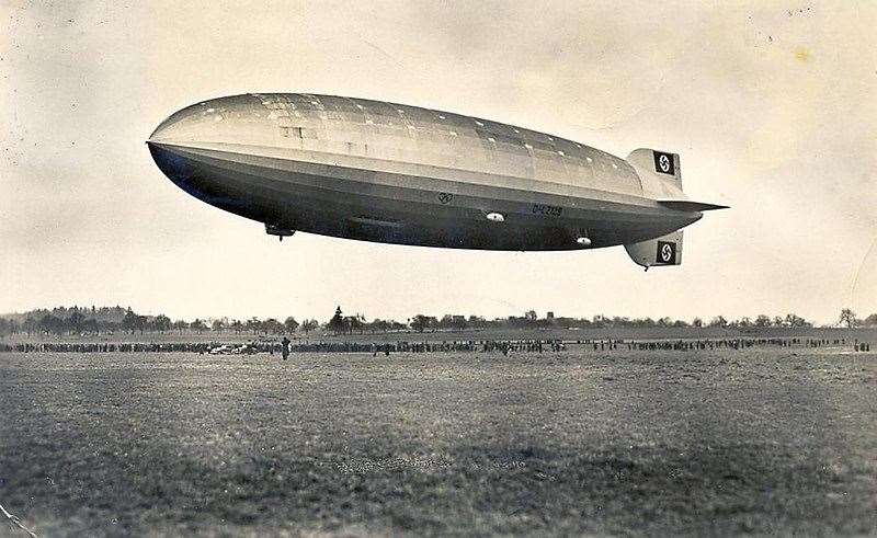 The Hindenburg - the German airship which Laker saw over Canterbury when he was a teenager