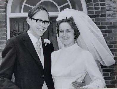 The happy couple on their wedding day in 1971