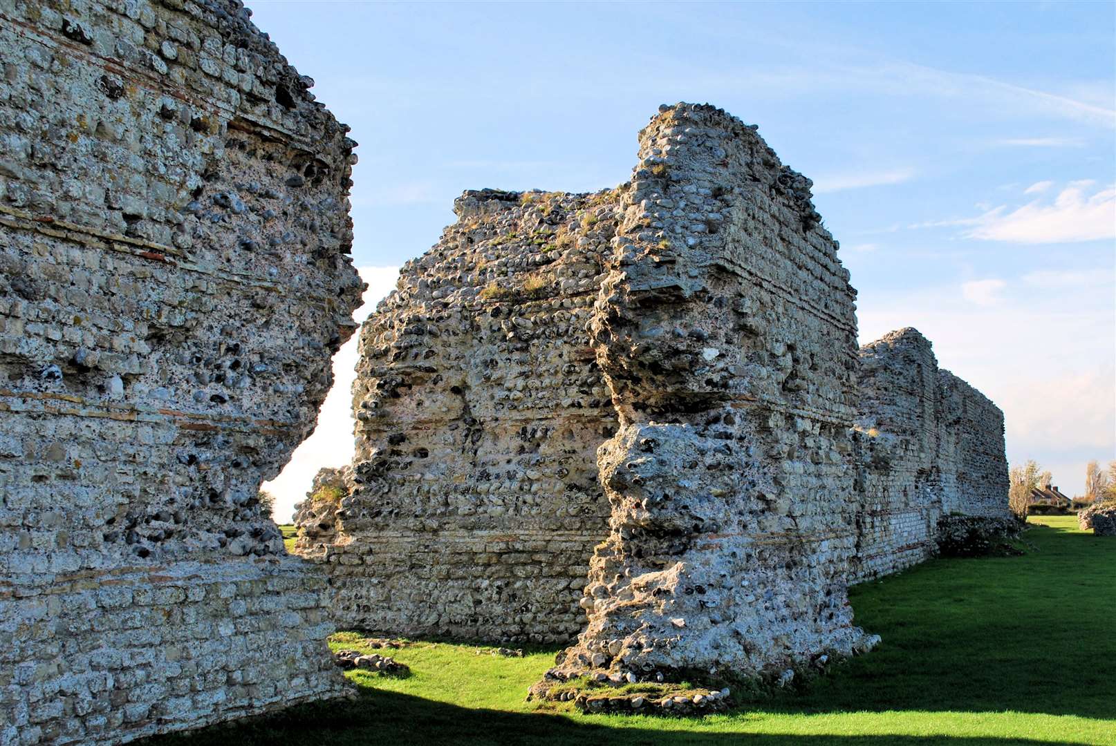 Richborough Roman Fort; the usurper Constantine III probably shipped the last Roman field army of Britain through this port on his doomed attempt to seize the throne, triggering the complete economic collapse of Roman Britain. Image: John Lambshead
