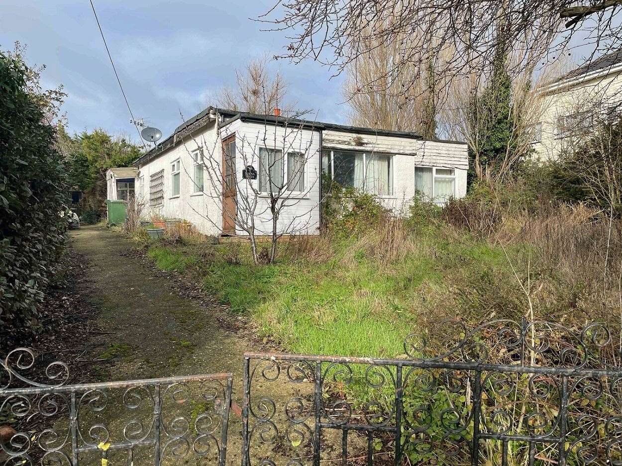 Buena Vista, a dilapidated bungalow in Minster, is being auctioned on March 22. Picture: Clive Emson