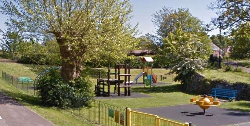 How the wooden climbing frame looked before it was removed. Picture: Google
