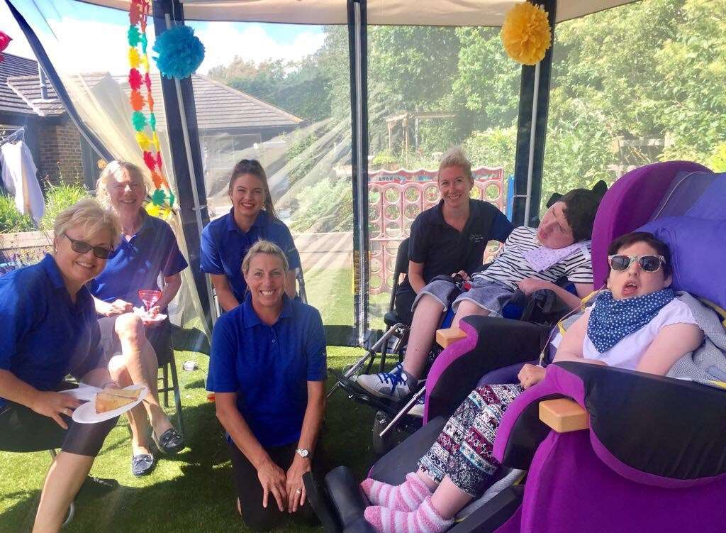 Staff and residents enjoyed a BBQ to celebrate Carers Week
