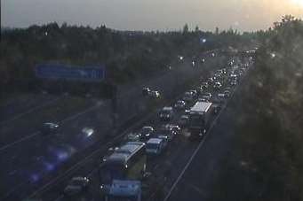 The congestion is stretching back to Junction 1 of the M2 at Strood