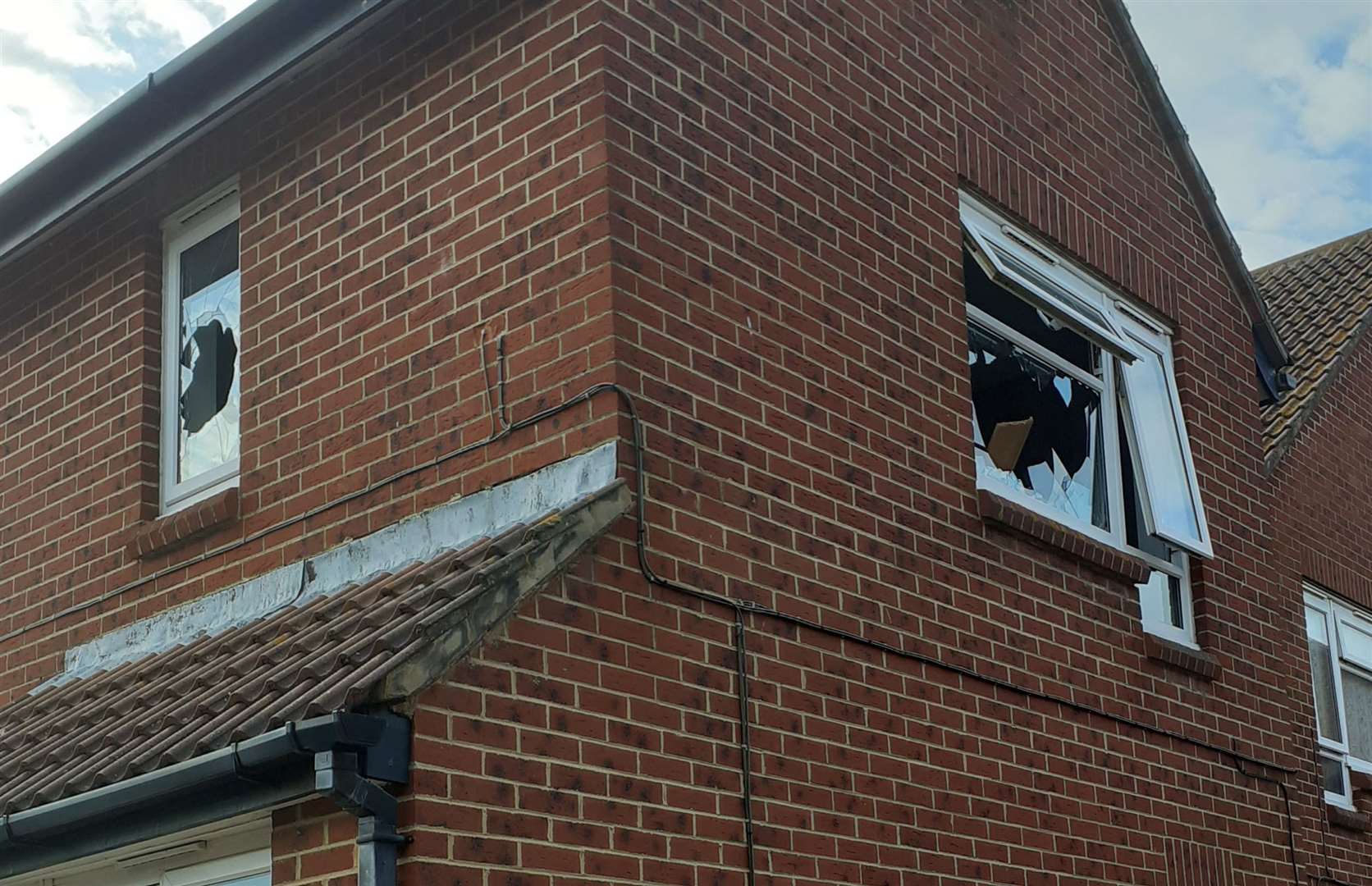 Police were called to Osprey Court in Sittingbourne after a man was "threatening people with knives" and some windows were smashed. Picture: Ken Rowles