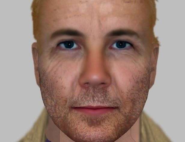 An e-fit of the man police are seeking. Picture: Kent Police