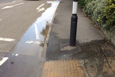 The blocked sewer has left residents walking through a foul smelling mess in Sevenoaks