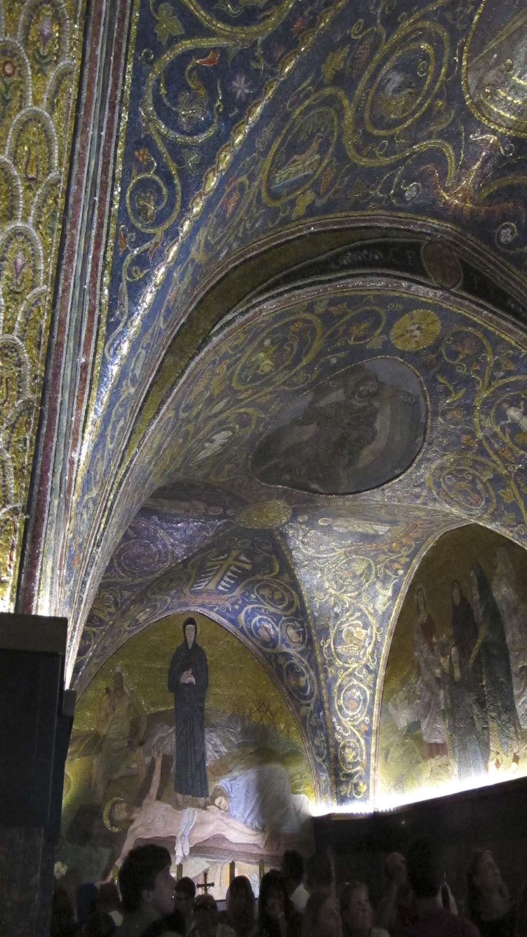 Colourful paintings decorated the Church of the Holy Sepulchre. Picture: Suz Elvey