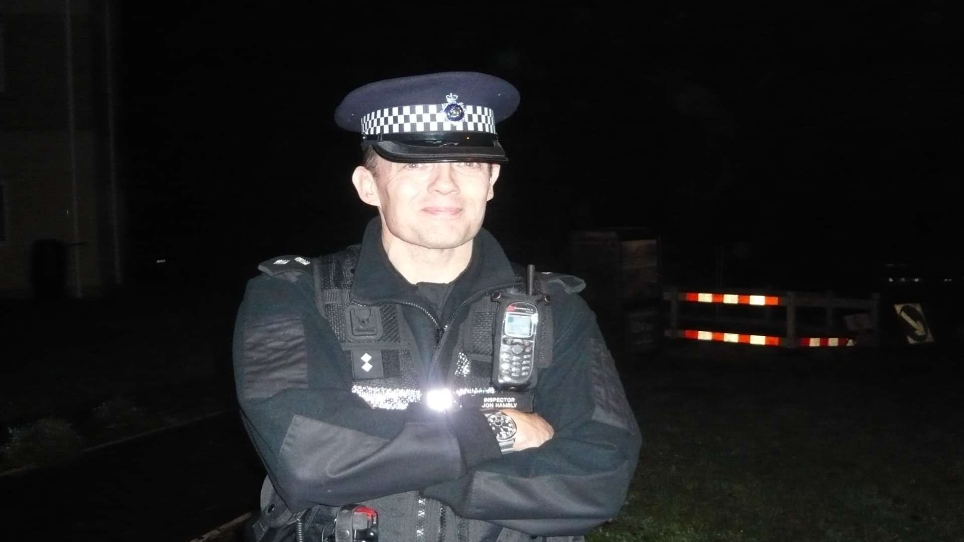 Inspector Jonathan Hambly at the scene of the gas leak