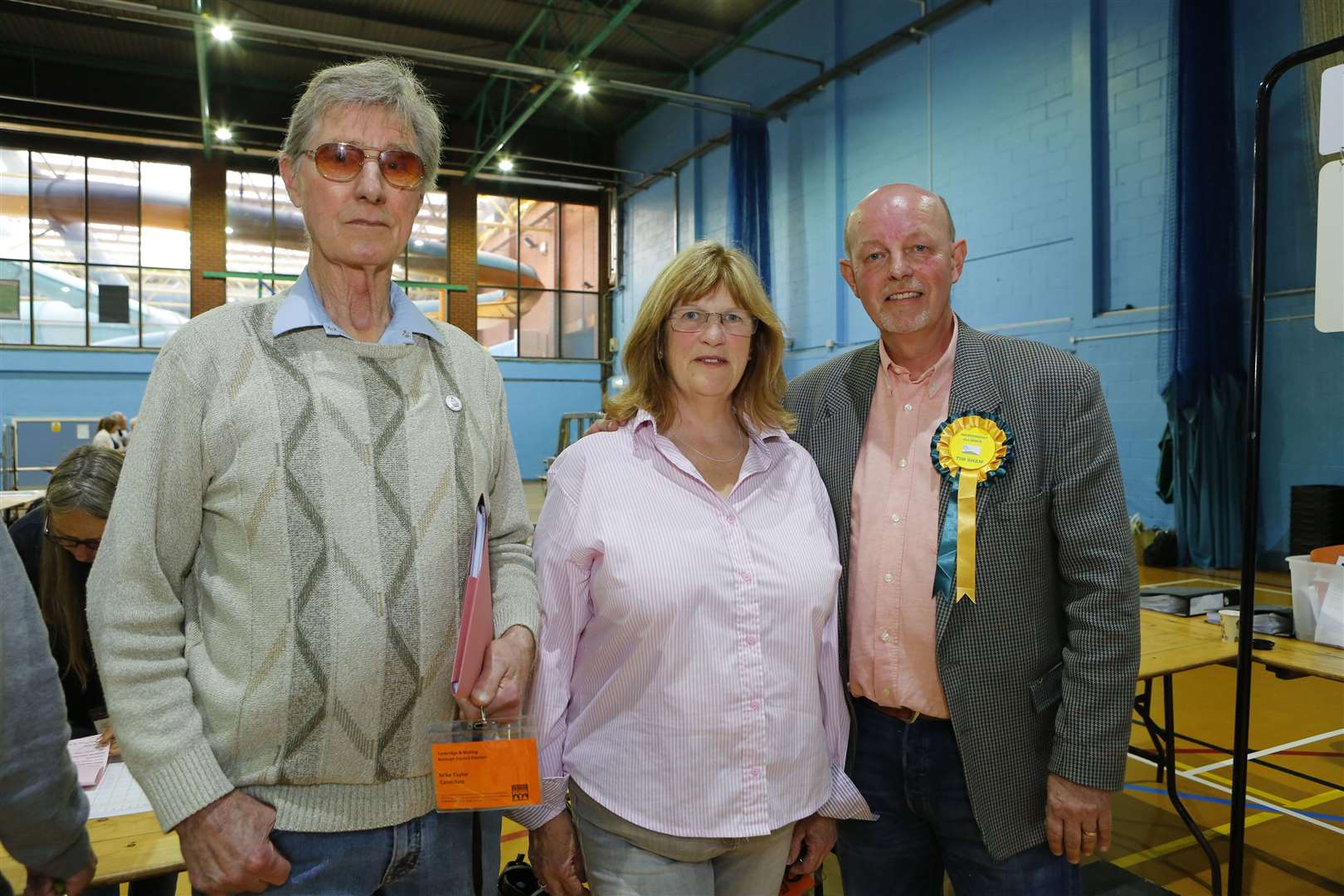 Borough Green and Long Mill councillors Mike Taylor, Wendy Palmer & Tim Shaw (All Independent). Picture: Andy Jones (9601476)