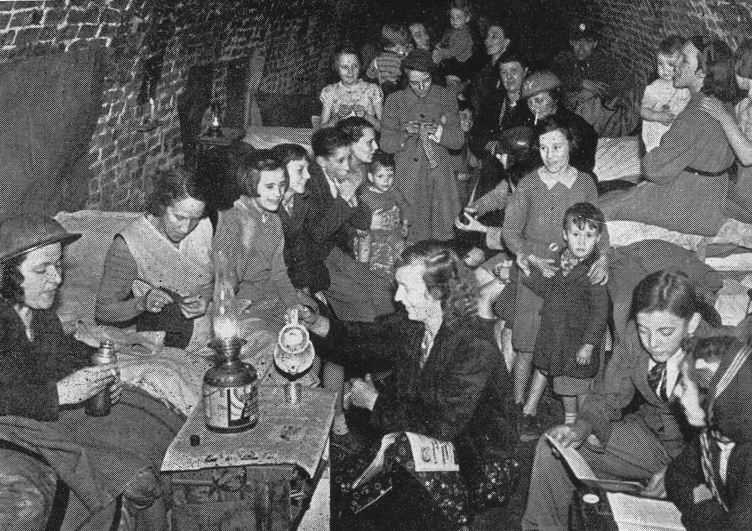 Families slept safely in Northfleet tunnels during the Battle of Britain