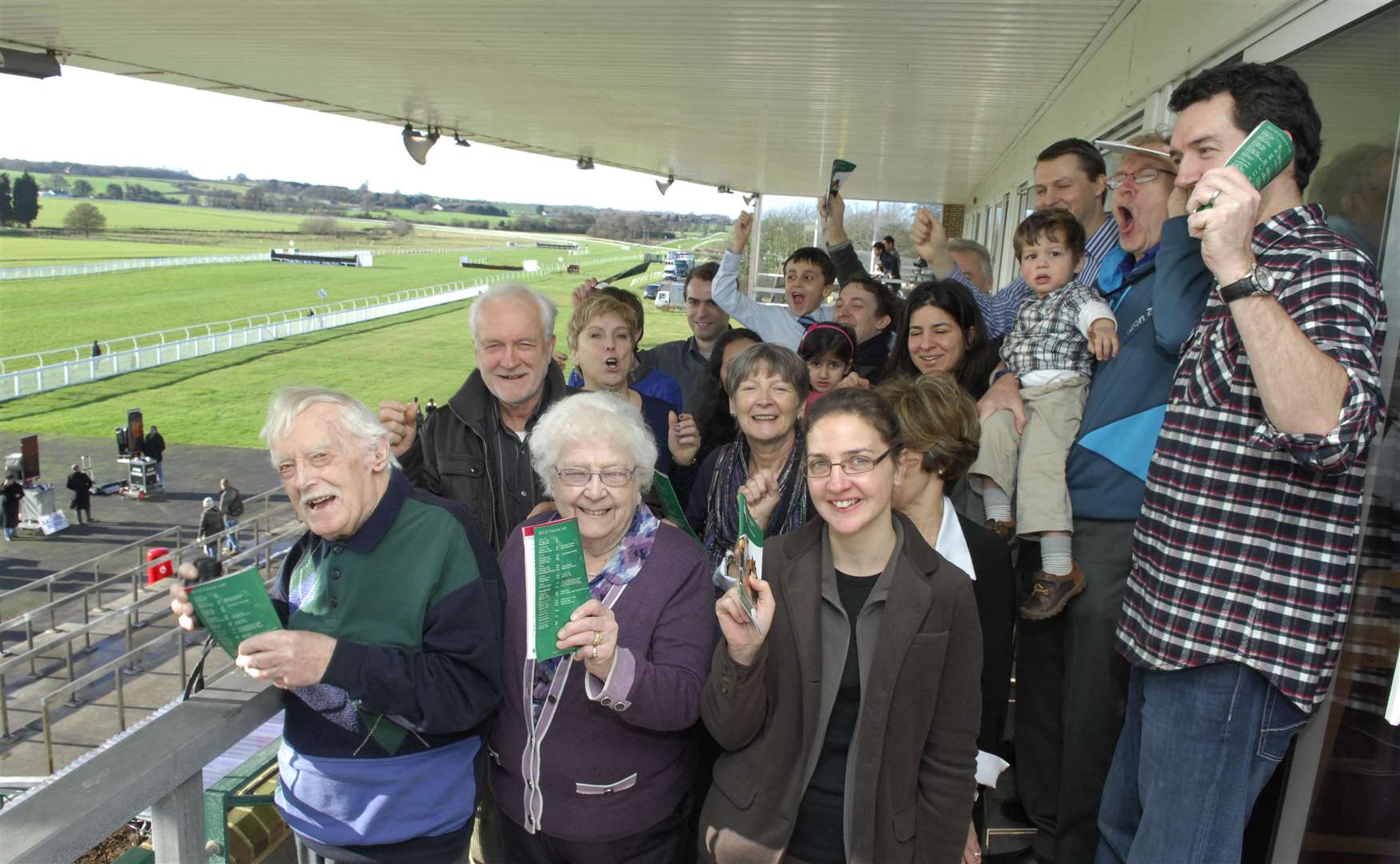Bert Cook celebrated his 100th birthday at the races with his family in a private box in January 2012
