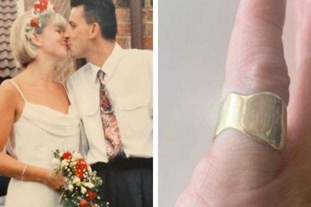 Becky Blackwell is appealing for help to find her lost ring, which was made by melting down her and her late husband's wedding ring