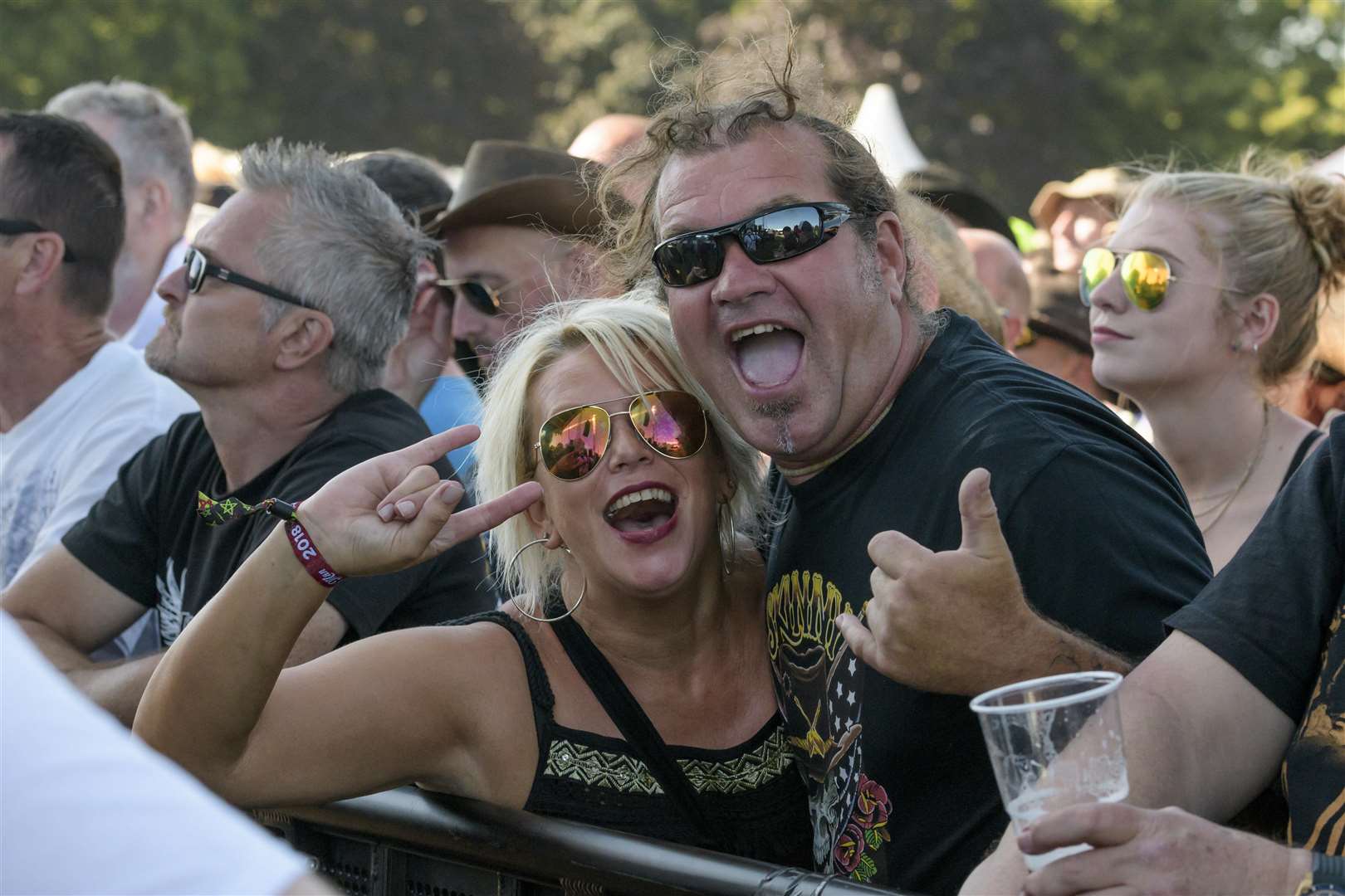 Country fans enjoy Skinny Molly at the Outlaw Country Stage. The 2018 Ramblin' man Fair at Mote Park, Maidstone..Picture: Andy Payton. (2802976)
