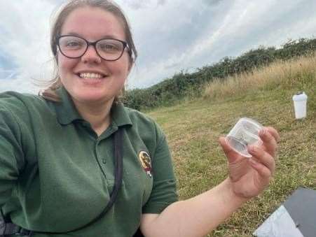 Zookeeper Amy Furrents from The Fenn Bell Conservation Project has been completing surveys. Picture: BIAZA