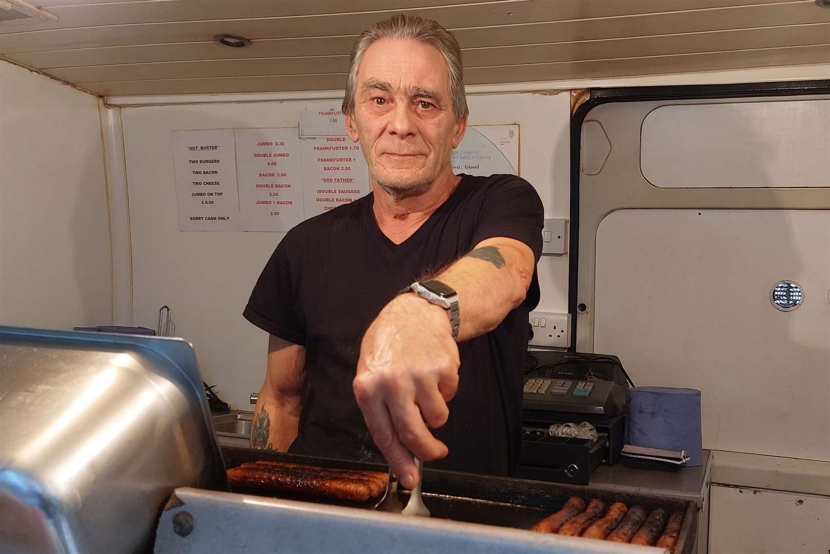 Food van owner Dave Kekewich is calling for better signs