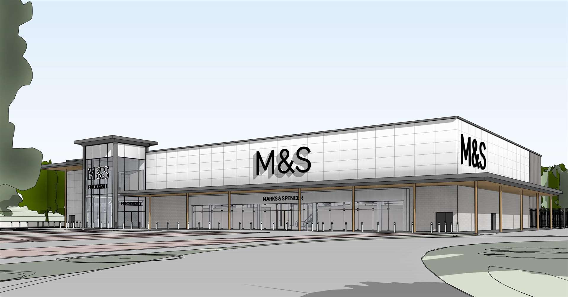 The proposed new Marks and Spencer store at Eclipse Park, Maidstone